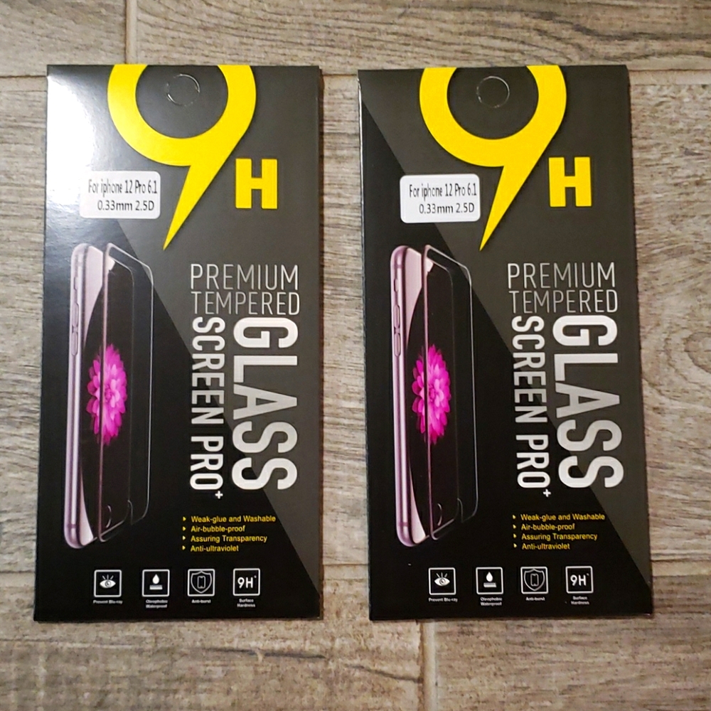 iPhone 12 Pro Premium glass tempered pack of 2